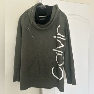 EUC Calvin Klein Women’s Performance Cowl Neck Pullover Sweater with Thumb Holes